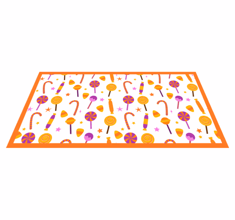 Dywan winylowy do kuchni kolorowy wzór cukierków - TenStickers