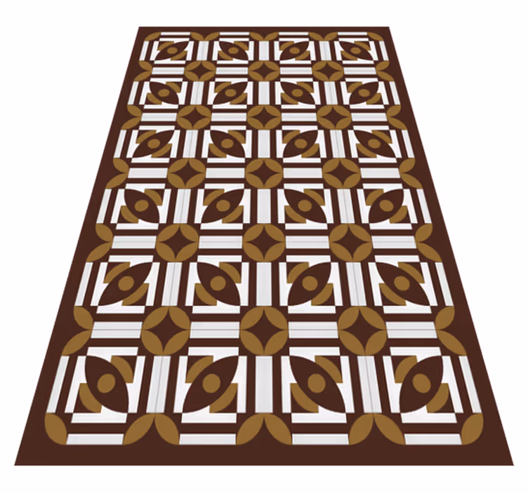 Dywan winylowy imitacja płytek układ geometryczny - TenStickers