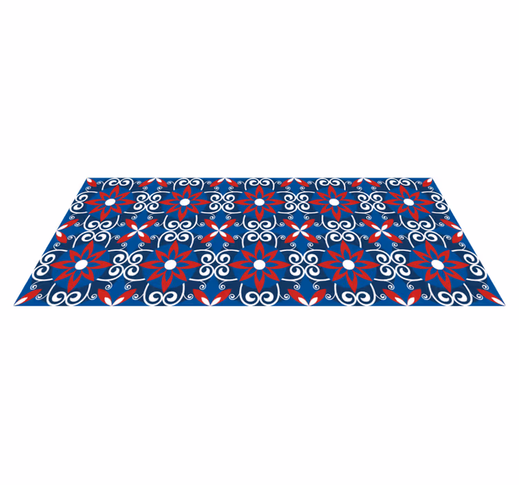 Dywan winylowy imitacja płytek element spirali botanicznej - TenStickers