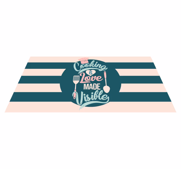 Dywan winylowy do kuchni gotowanie to widoczna miłość - TenStickers