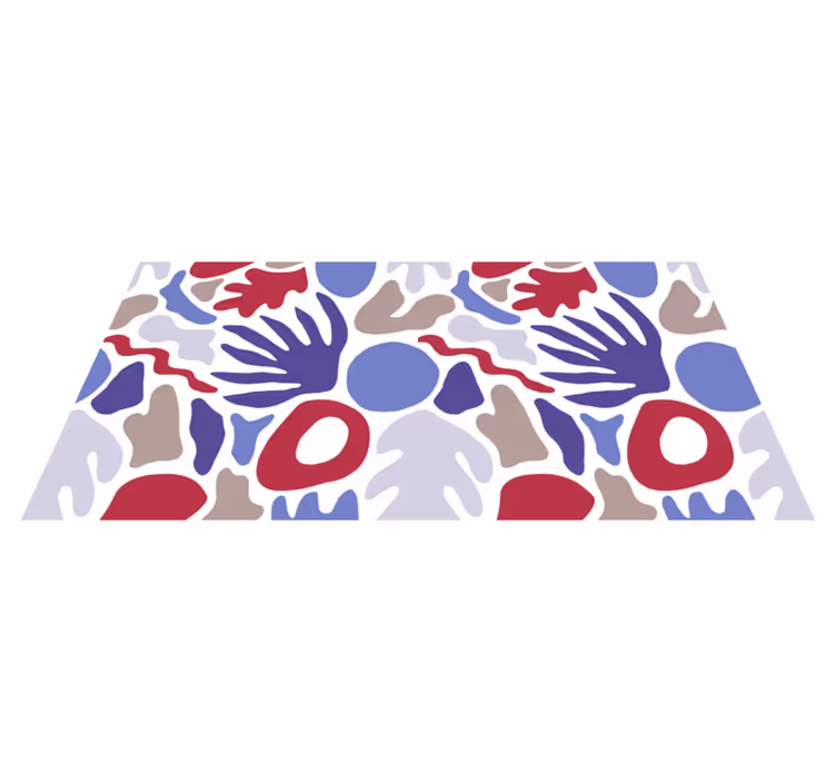 Minimalistyczny dywan winylowy abstrakcyjny wzór kształtu - TenStickers