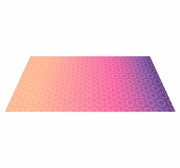 Dywan winylowy wzór geometryczny sześciokątny różowy układ - TenStickers