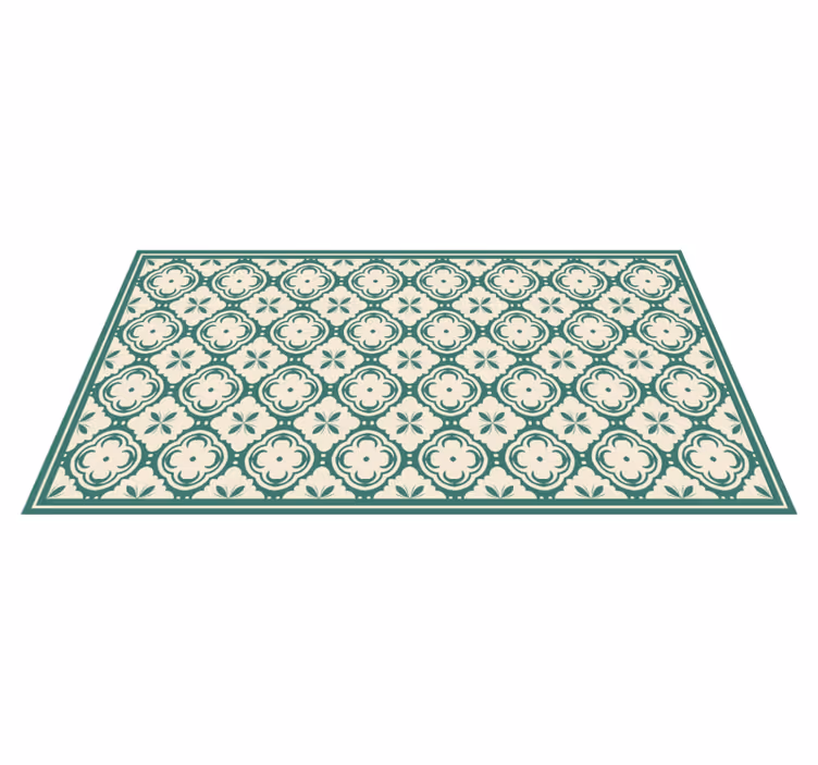 Dywan winylowy marmurowy elegancki element kwiatowy - TenStickers