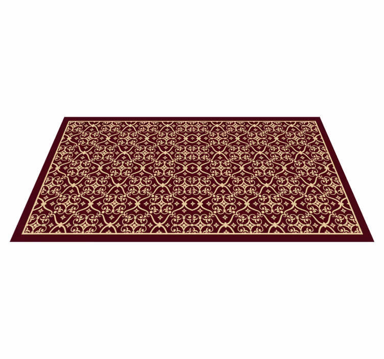 Dywan winylowy retro elegancki wzór vintage - TenStickers