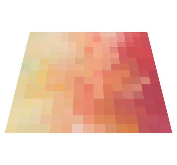 Dywan winylowy wzór geometryczny w czerwonych blokach - TenStickers