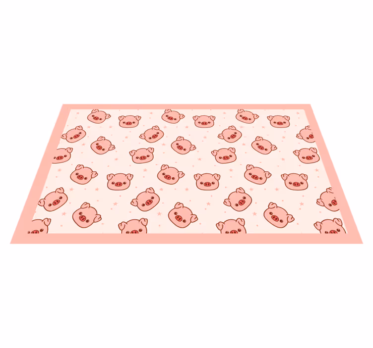Dywan winylowy dla dziecka urocze wzory świnek - TenStickers