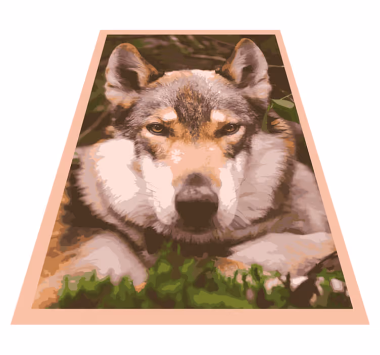 Dywan winylowy z twarzą wilka - TenStickers