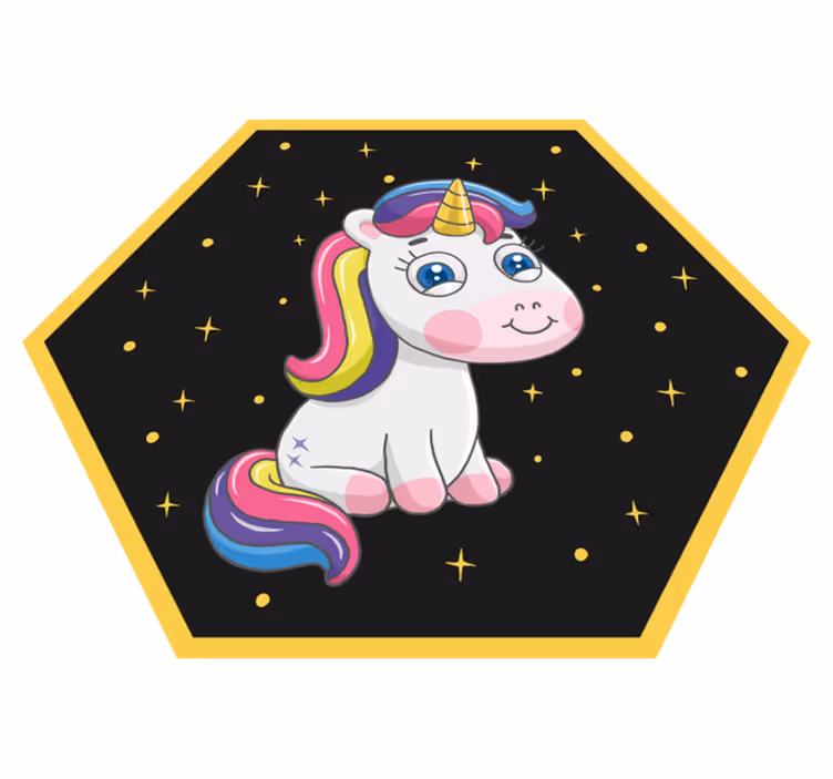 Dywan winylowy dla dziecka kolorowa rozkosz jednorożca - TenStickers