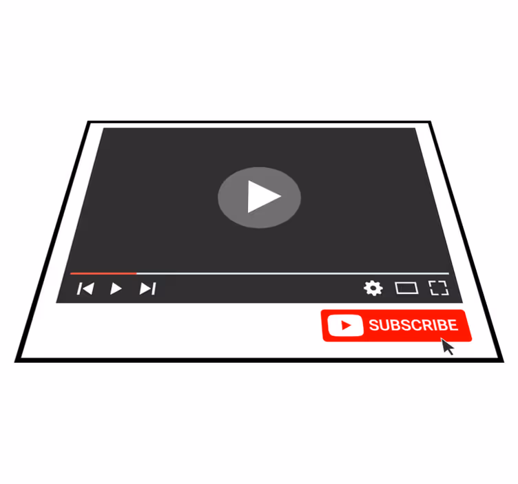 Dywan winylowy do gabinetu Przycisk subskrypcji youtube - TenStickers