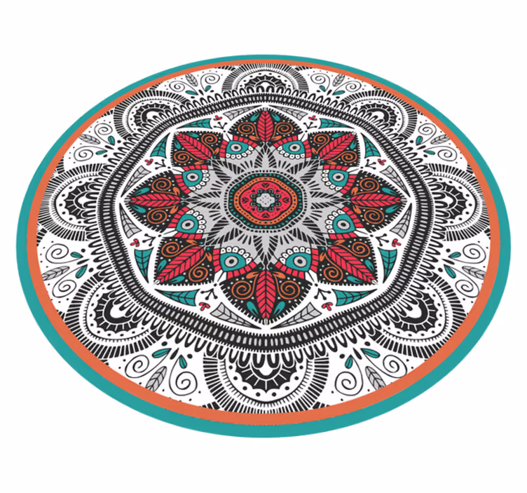 Dywan winylowy do kuchni duża okrągła mandala - TenStickers