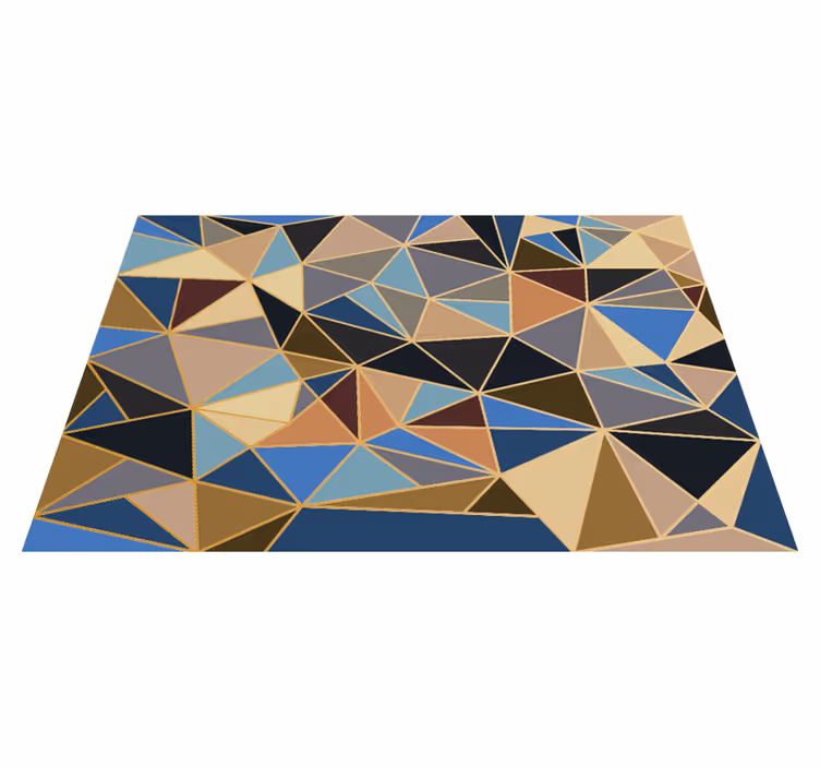 Geometryczne wielokolorowe mozaiki podłogowe - TenStickers