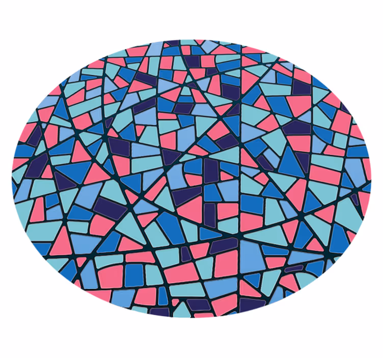 Dywan winylowy z mozaiką kolorowa kompozycja geometryczna - TenStickers