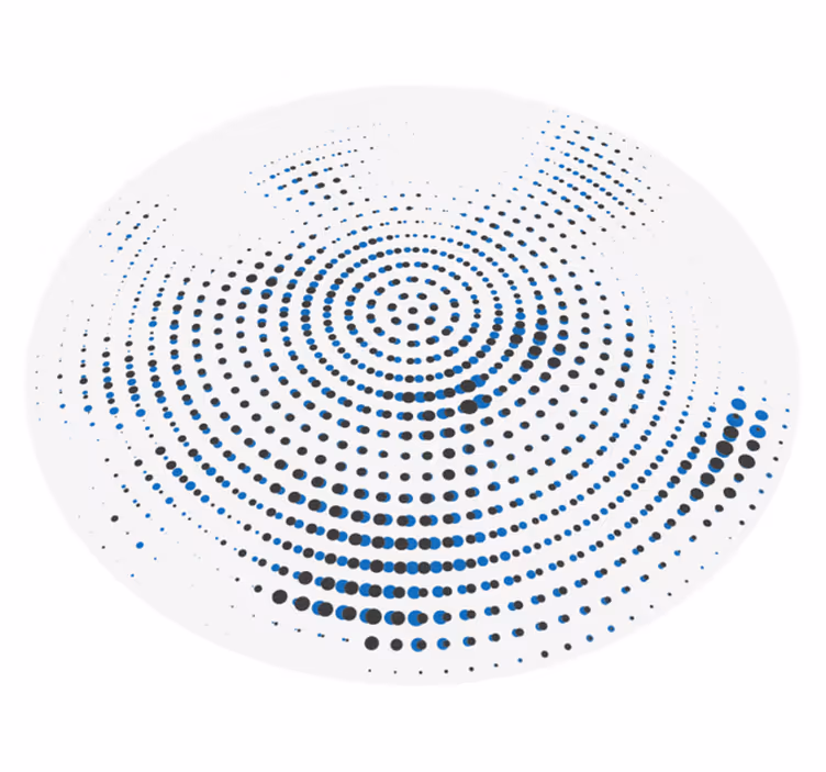 Dywan winylowy wzór geometryczny motyw okrągłej plamki - TenStickers