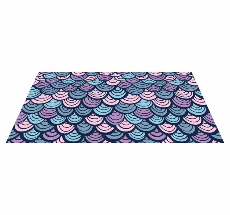 Dywan winylowy wzór geometryczny fioletowo-niebieski - TenStickers
