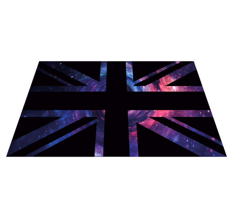 Dywan winylowy mapa świata galaktyczny union jack - TenStickers