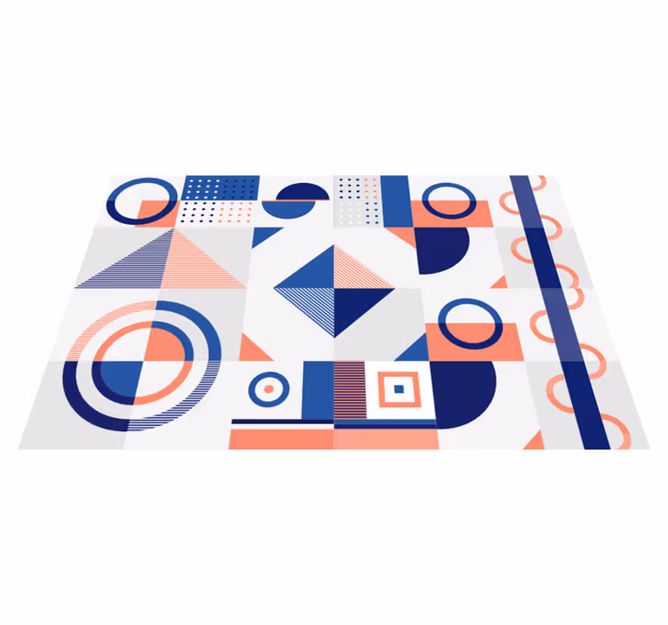 Dywan winylowy wzór geometryczny nowoczesne formy - TenStickers
