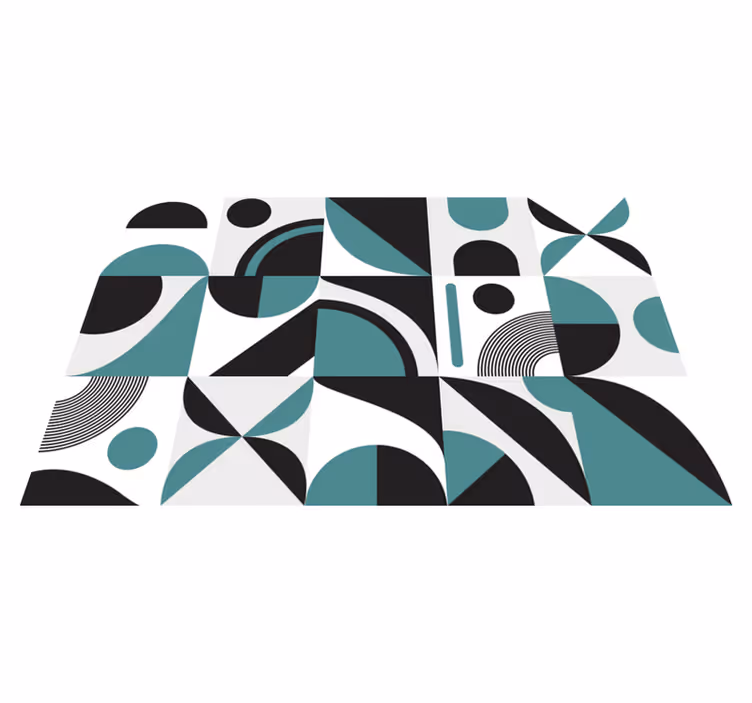 Dywan winylowy wzór geometryczny abstrakcyjny układ - TenStickers