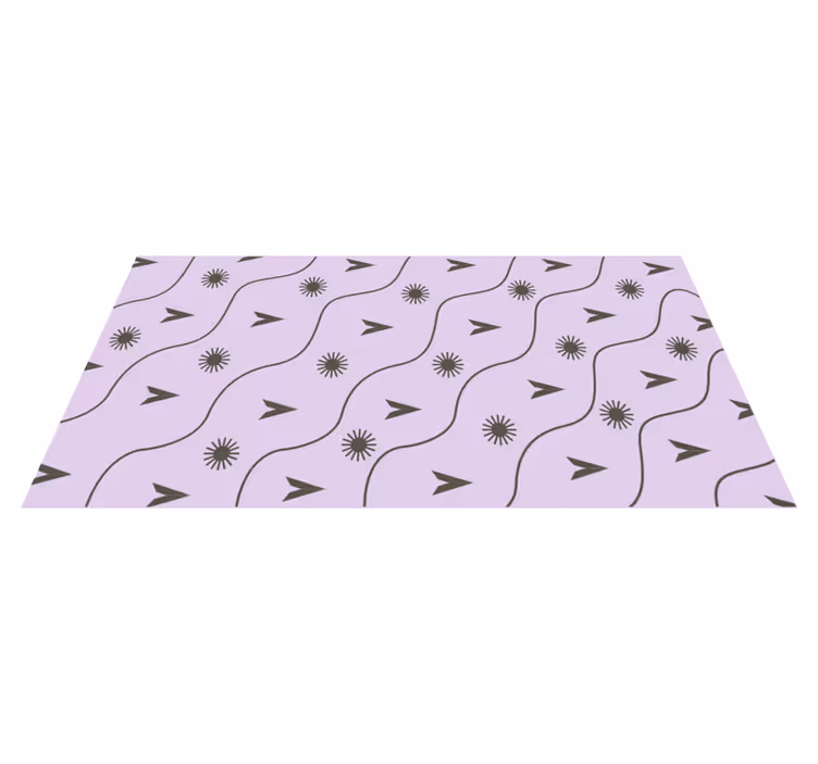 Nowoczesny dywan winylowy wibracja wzoru fali - TenStickers