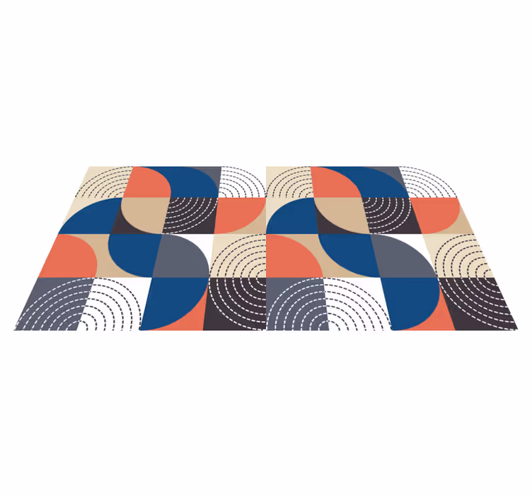 Dywan winylowy wzór geometryczny nowoczesny abstrakt - TenStickers