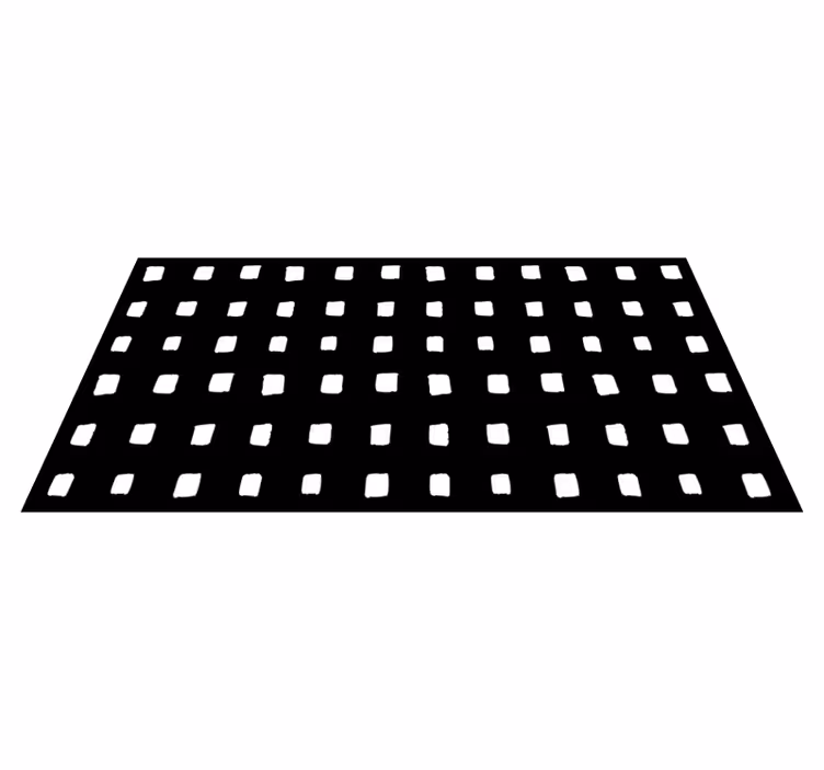 Geometryczne dywany w czarne i białe kwadraty - TenStickers