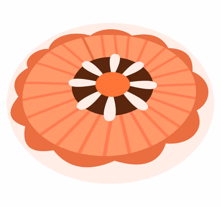 Dywan winylowy w kwiaty i rośliny okrągły element kwiatowy - TenStickers