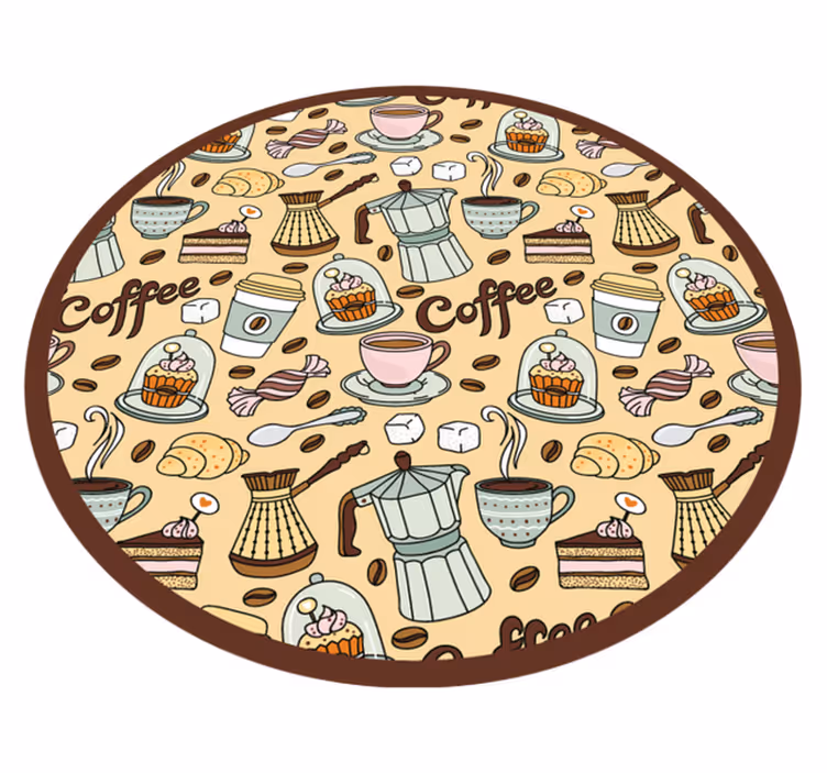 Dywan winylowy retro ciasta i łyżki - TenStickers