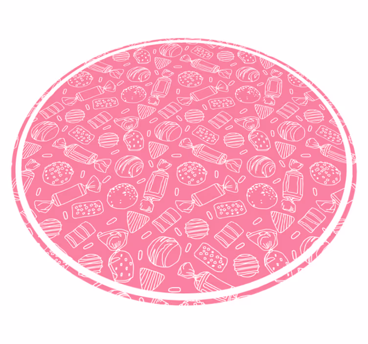 Dziecięcy dywan winylowy wzór cadny pink - TenStickers