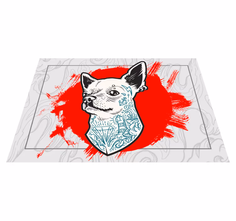 Dywan winylowy zwierzęta portret psa chihuahua - TenStickers