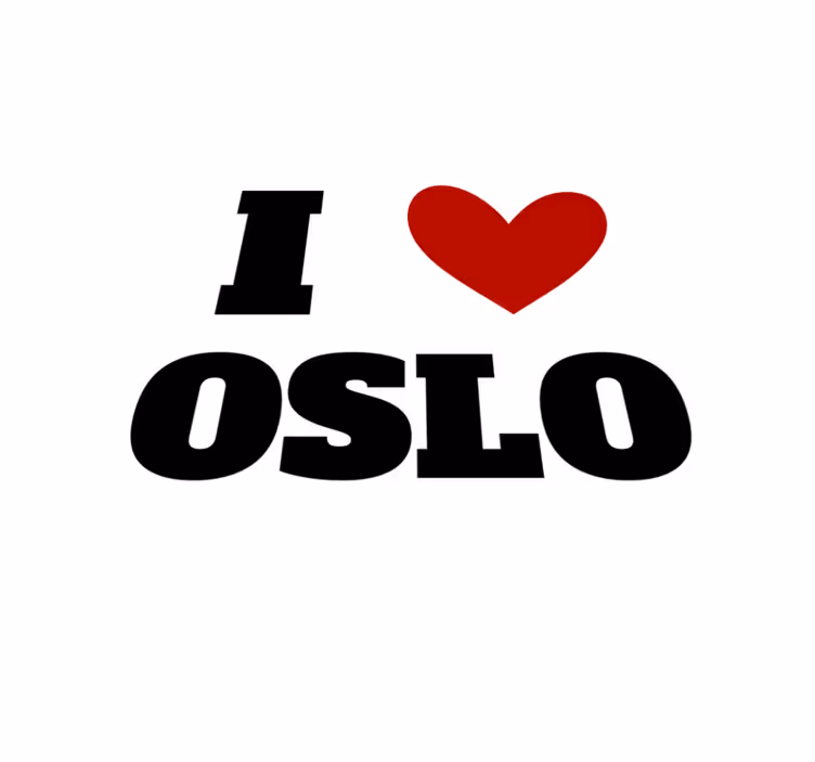 Dywan winylowy napisy uwielbiam oslo - TenStickers