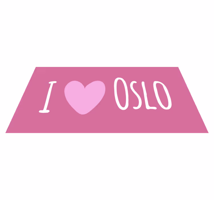 Dywan winylowy napisy kocham różowy design oslo - TenStickers