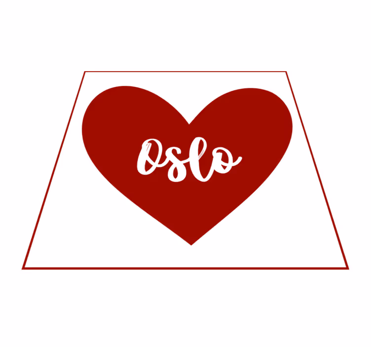 Dywan winylowy napisy serce oslo - TenStickers