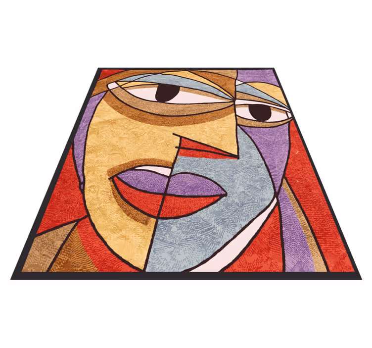 Dywan winylowy Geometryczna twarz sztuki - TenStickers
