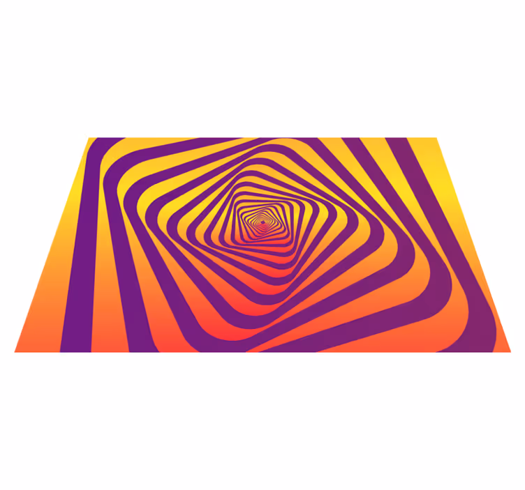Dywan winylowy wzór geometryczny spiralny wzór kolorowy - TenStickers