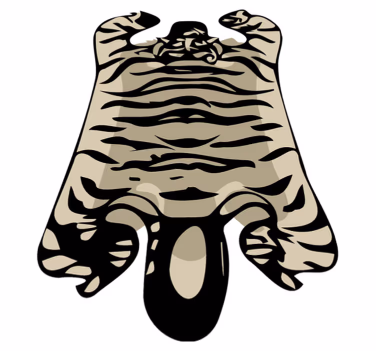 Dywan winylowy wzór zwierzęcy stylowe paski tygrysie - TenStickers