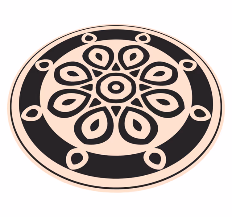 Okrągły dywanik do sypialni o minimalistycznych - TenStickers