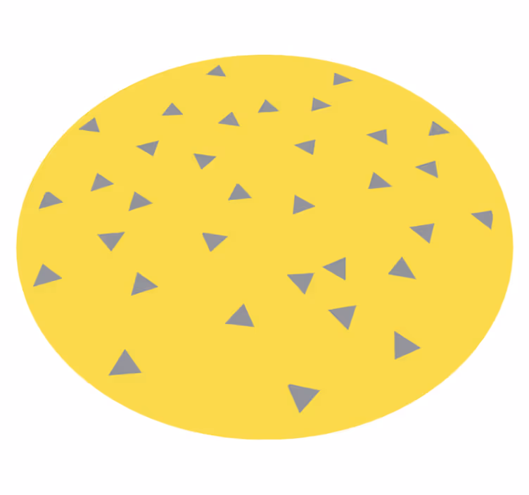 Okrągły dywan winylowy nordic żółty - TenStickers