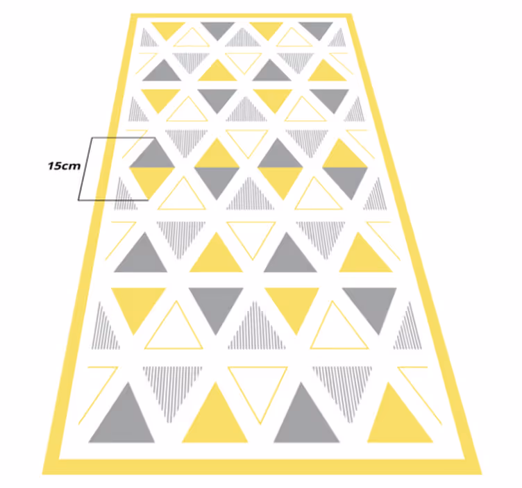 Dywan winylowy wzór geometryczny żółte trójkąty - TenStickers