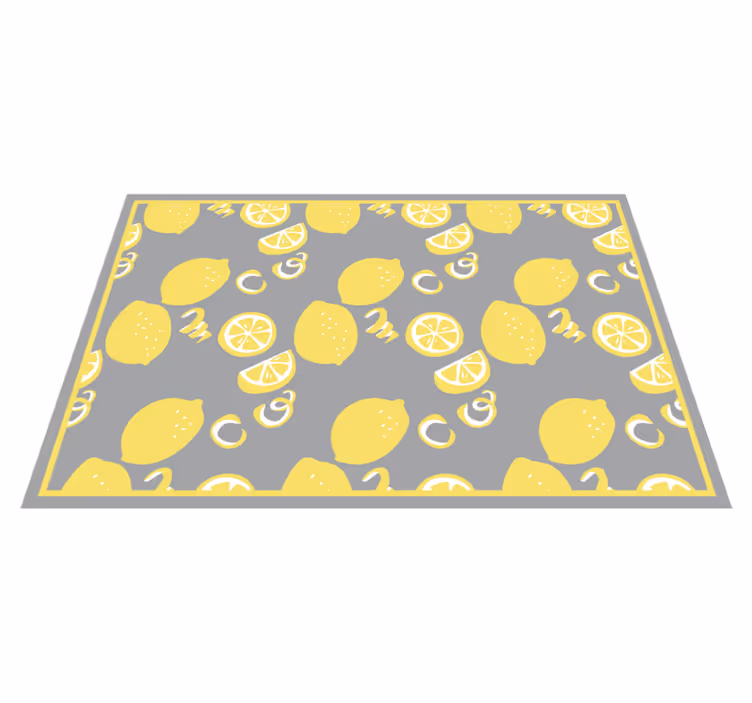 Dywan winylowy do kuchni w cytryny  - TenStickers