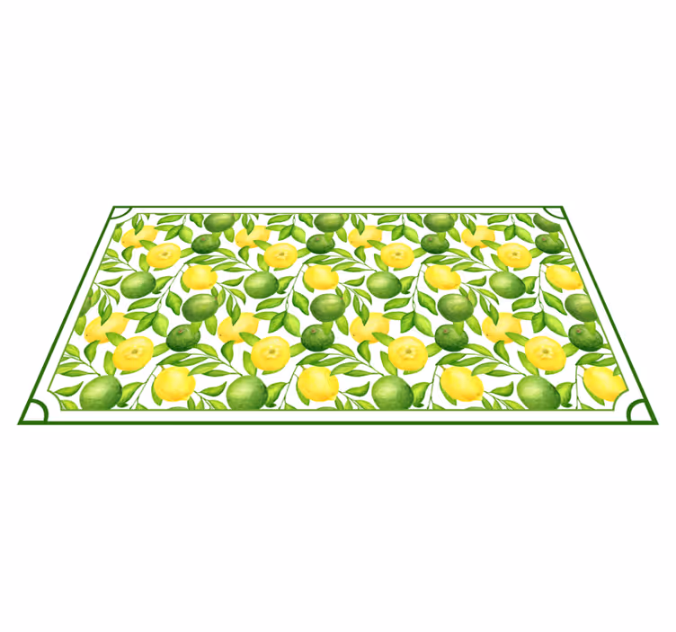Dywan winylowy z owocami cytryny i limonki - TenStickers