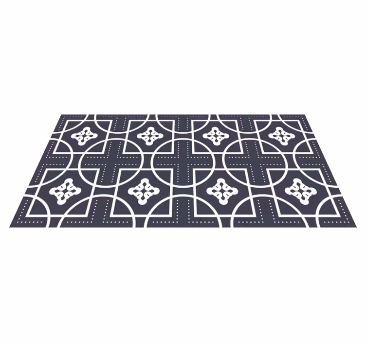 Dywan winylowy wzór geometryczny zabawa kształtami - TenStickers