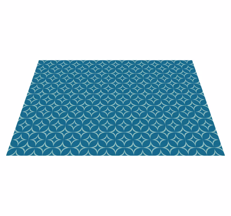 Dywan winylowy wzór geometryczny mata z wzorem kołowym - TenStickers