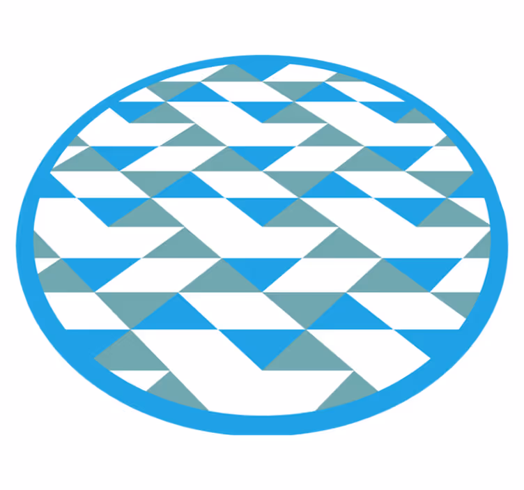 Dywan winylowy wzór geometryczny niebiesko-zielony - TenStickers