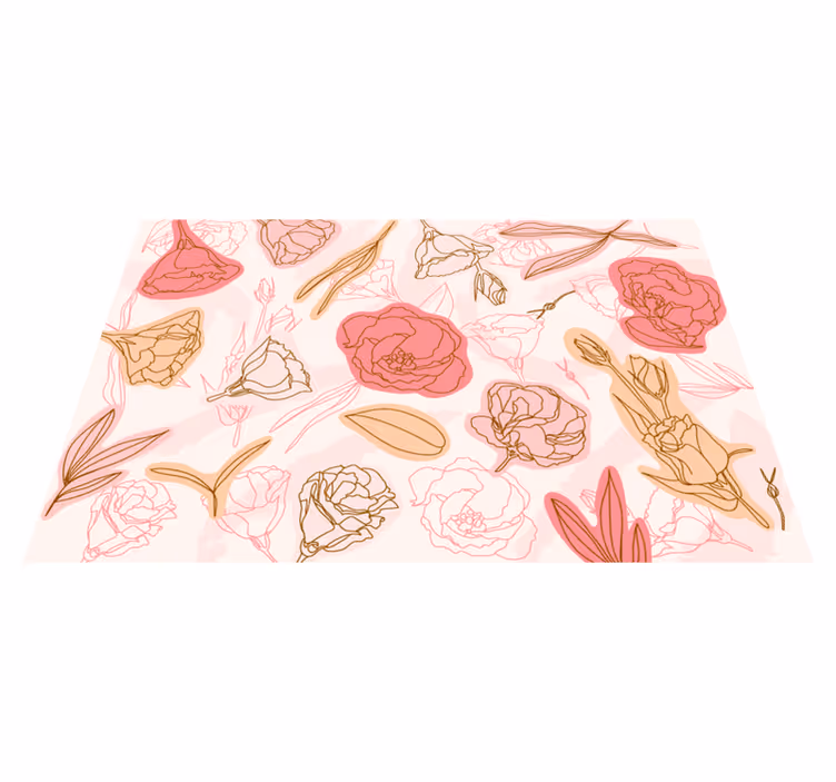 Dywan winylowy do łazienki wyrafinowany element botaniczny - TenStickers