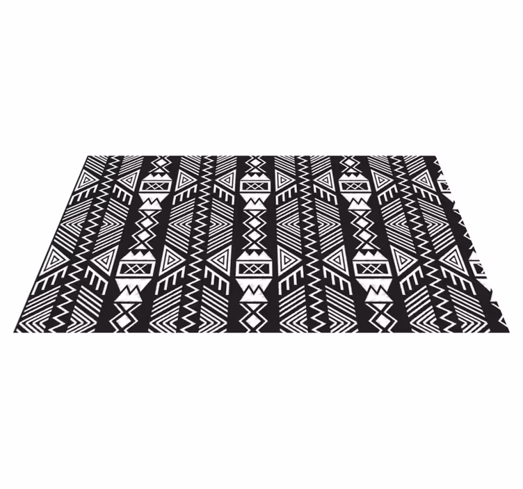 Dywan winylowy geometryczny ciemny aztec - TenStickers