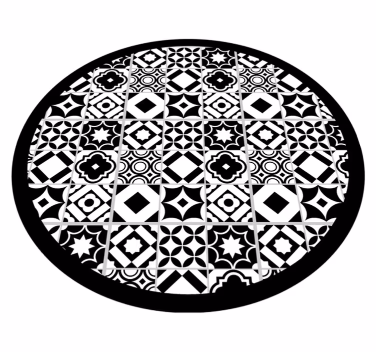 Dywan winylowy z mozaiką w monochromatycznym wzorze - TenStickers