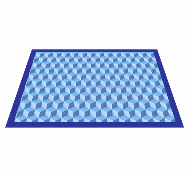 Płytki podłogowe w kuchni kostki 3d - TenStickers