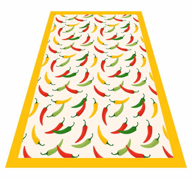 Dywan winylowy do kuchni motyw papryczki chili - TenStickers