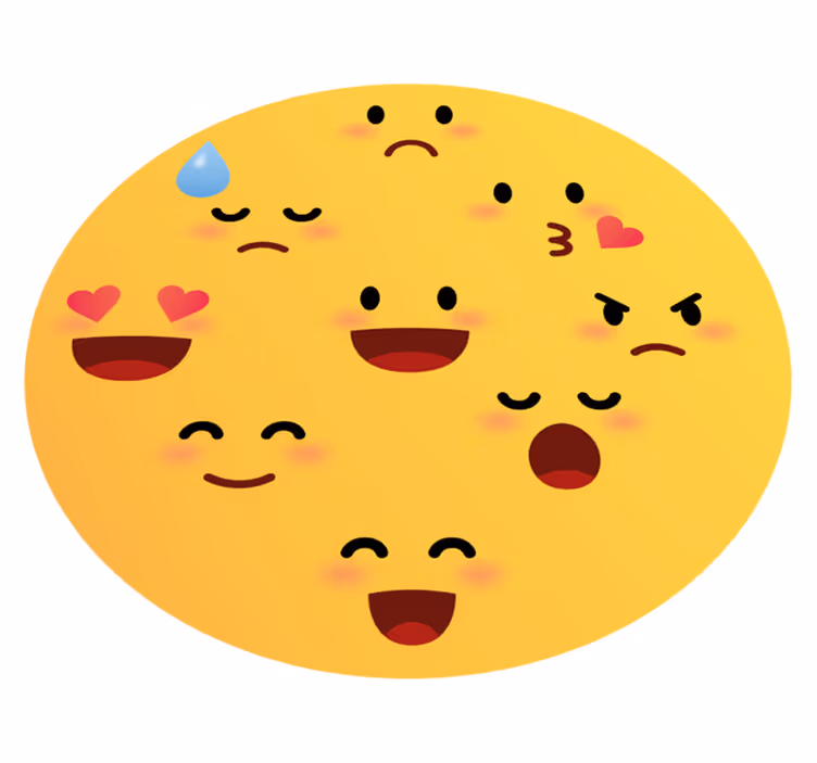 Dywan winylowy dla nastolatków kolaż emotikonów - TenStickers