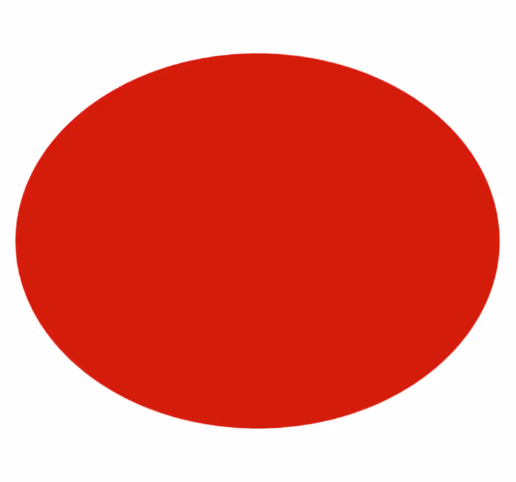 Okrągły dywan winylowy pełne czerwone koło - TenStickers