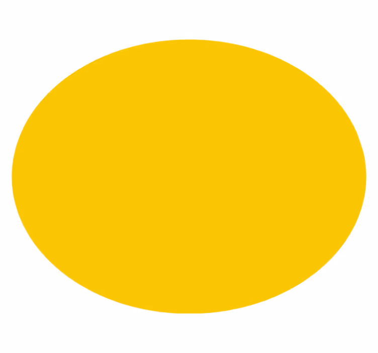 Okrągły dywan winylowy jasnożółty - TenStickers